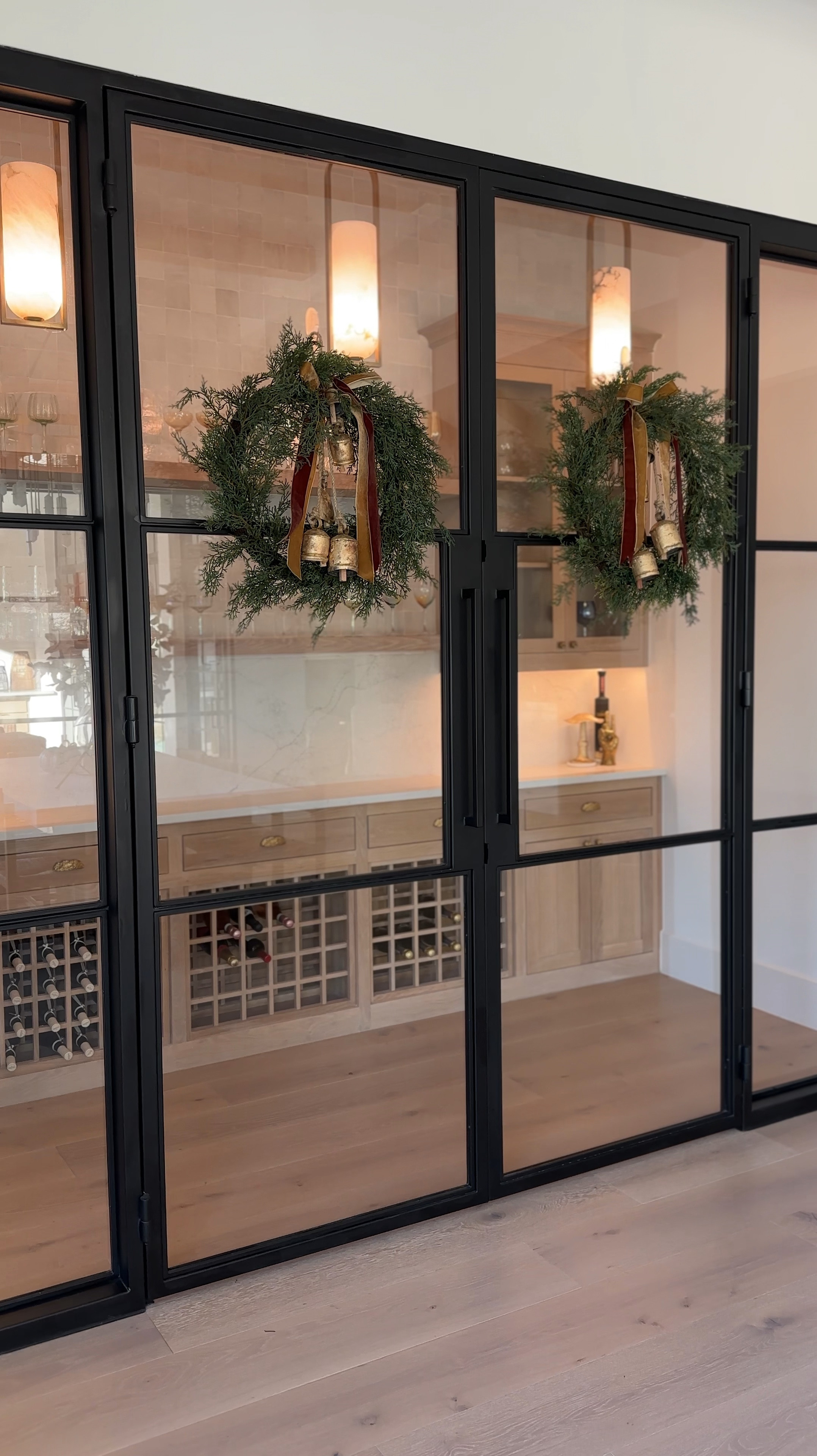 26” faux cedar wreath with added bell set and brown velvet ribbon 

#LTKHome #LTKHoliday #LTKSeasonal