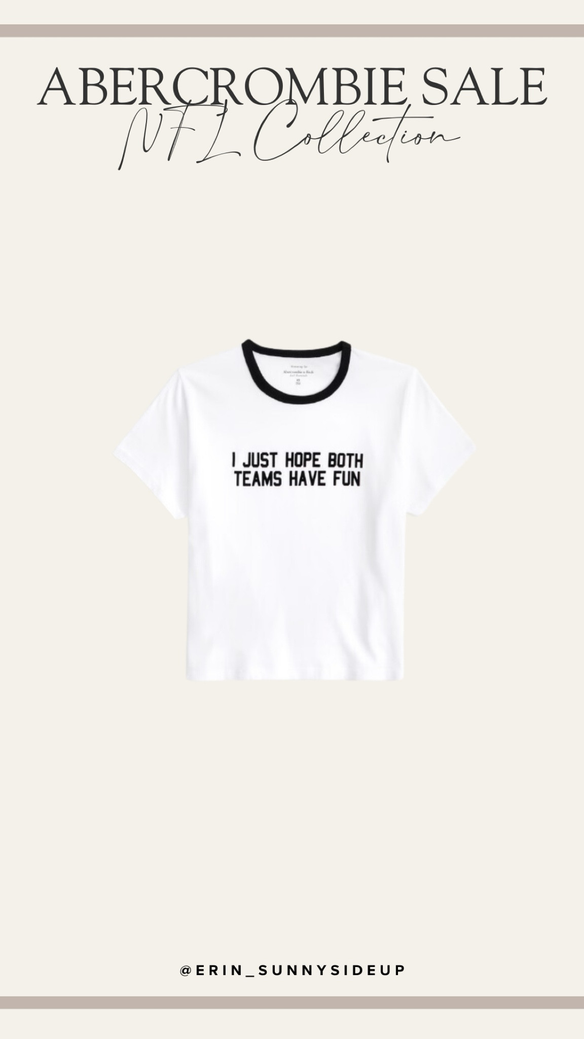 Here is the shirt I ordered from the Abercrombie NFL collection that’s 20% off this weekend! 

#LTKFitness #LTKFallSale #LTKStyleTip