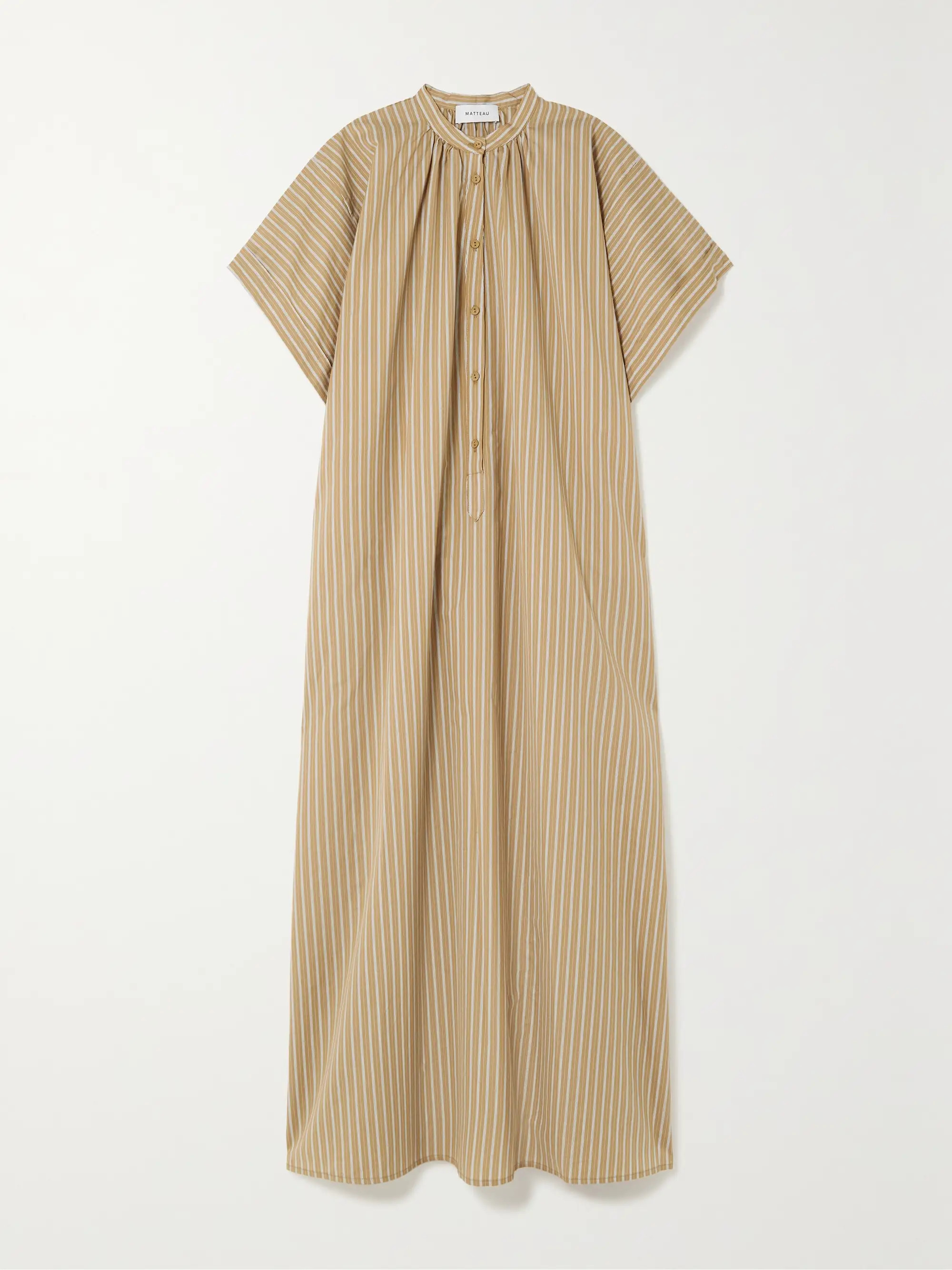 + NET SUSTAIN striped organic cotton and silk-blend maxi dress | NET-A-PORTER (US)