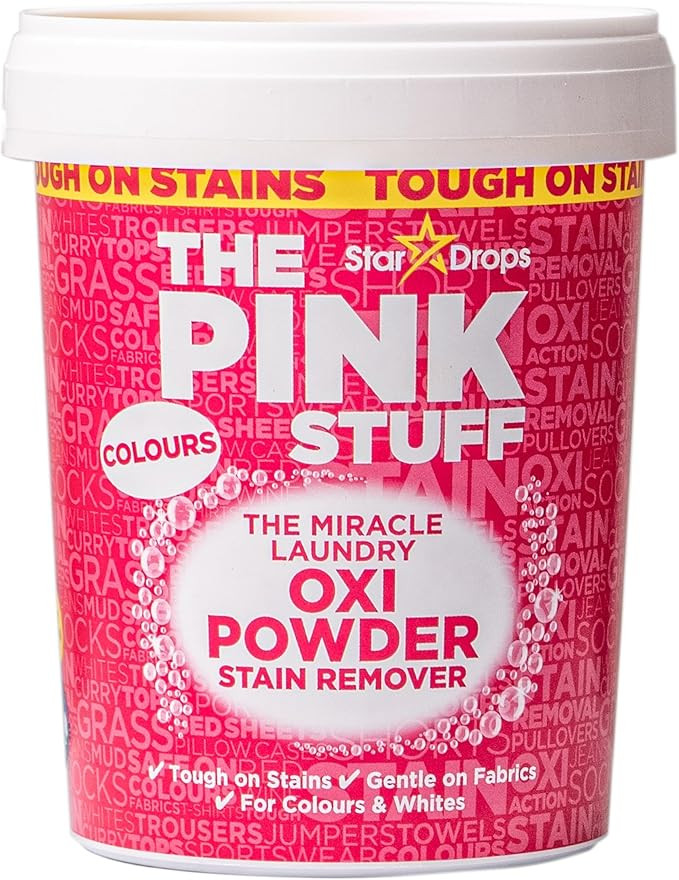 Stardrops The Pink Stuff Miracle Laundry Oxi Powder Stain Remover for Colours, 1kg | Amazon (US)