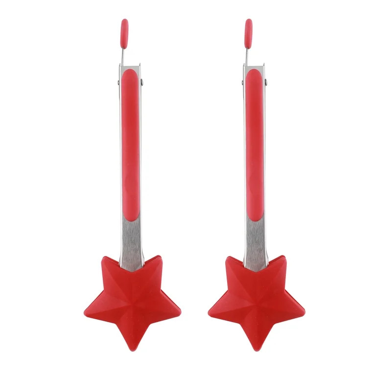 Cook with Color Texas Themed Figural Kitchen Food Tongs, Red | Walmart (US)