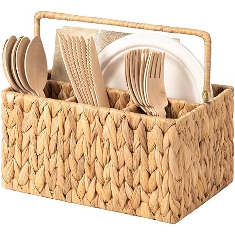 Amazon.com - Berdeng Utensil Caddy, Utensil Basket for Table,Napkin and Utensil Holder, Silverwar... | Amazon (US)