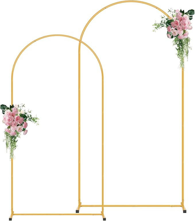 Metal Arch Backdrop Stand Set of 2(7.2/6FT), Decorative Backdrop Arch Stand | Amazon (US)