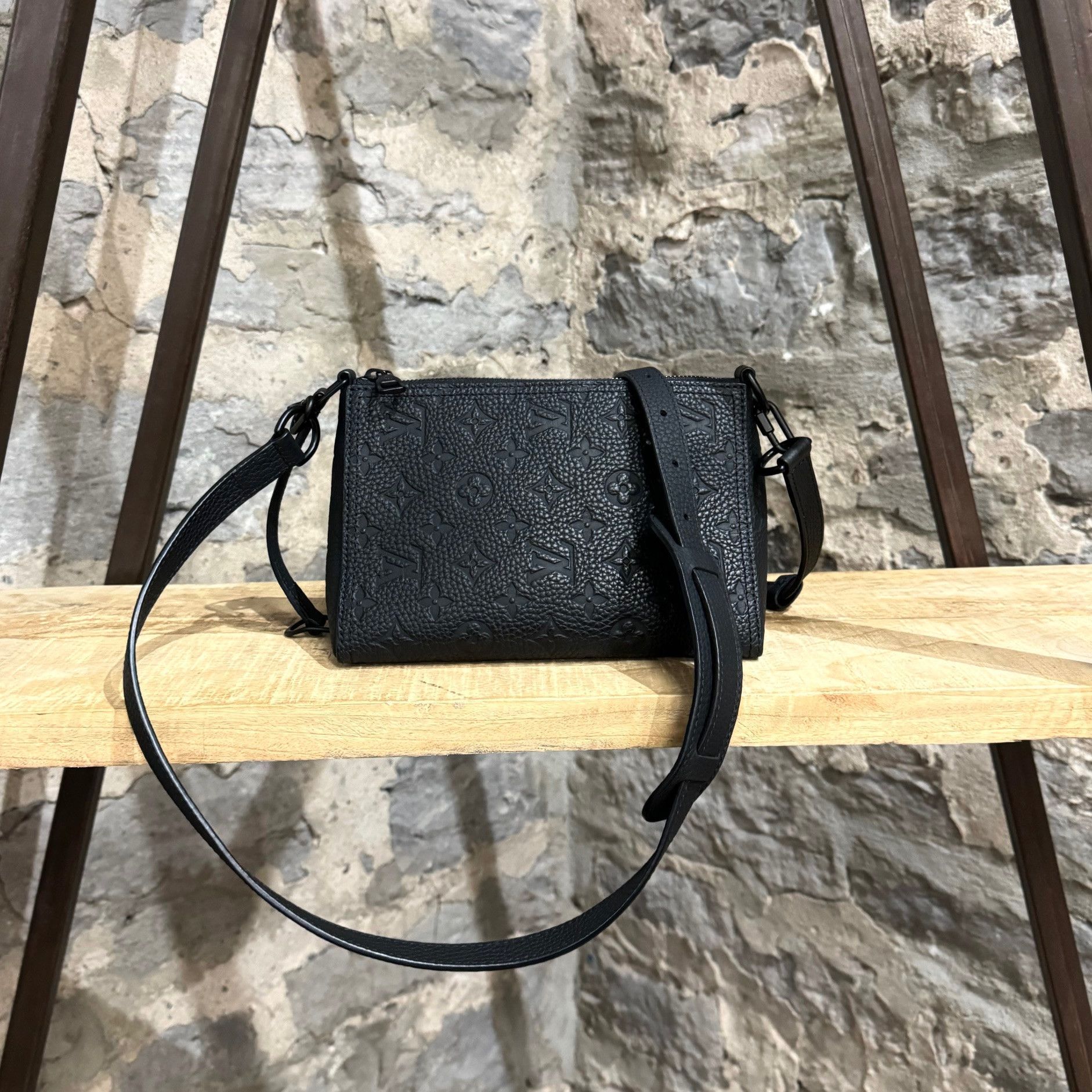 Louis Vuitton Louis Vuitton Black Empreinte Monogram Triangle Bag | Grailed | Grailed