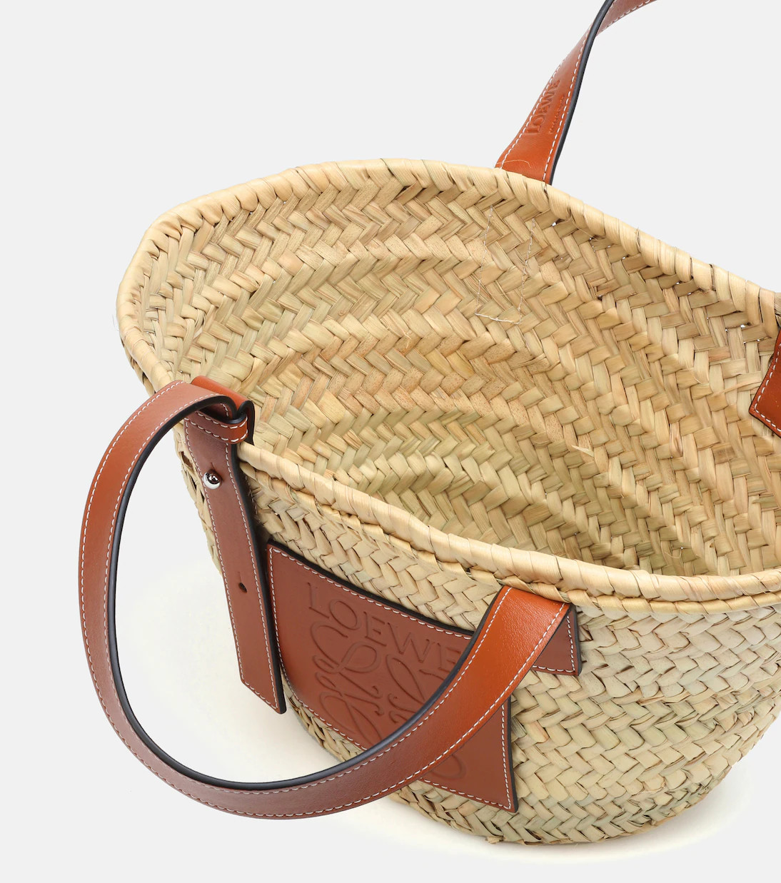 Small leather-trimmed basket tote | Mytheresa (US/CA)