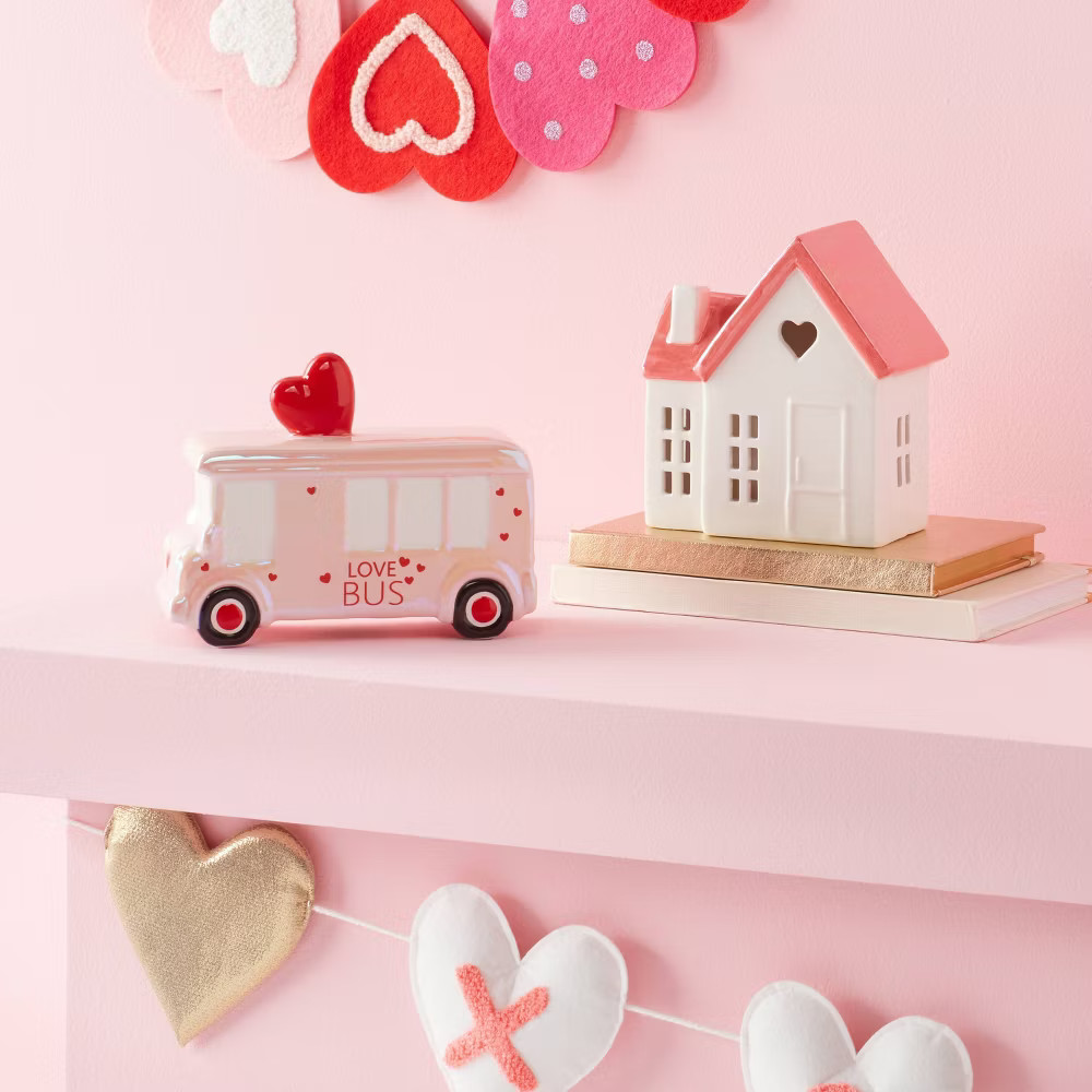 Valentine's Day Ceramic House Figurine - Spritz™ | Target