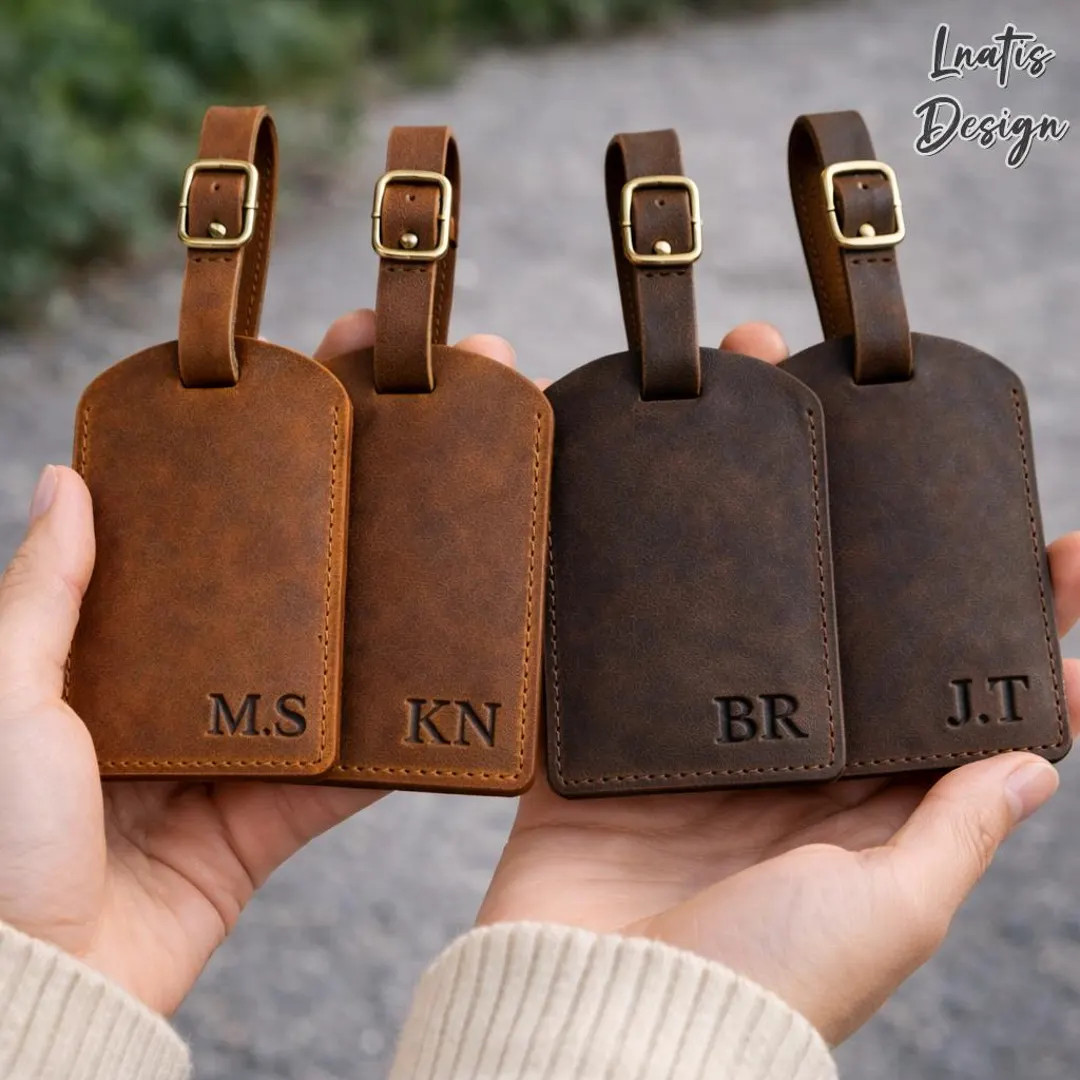 Leather Luggage Tag, Personalized Luggage Tag, Leather Luggage Tag, Personalized Luggage Tags, We... | Etsy (US)