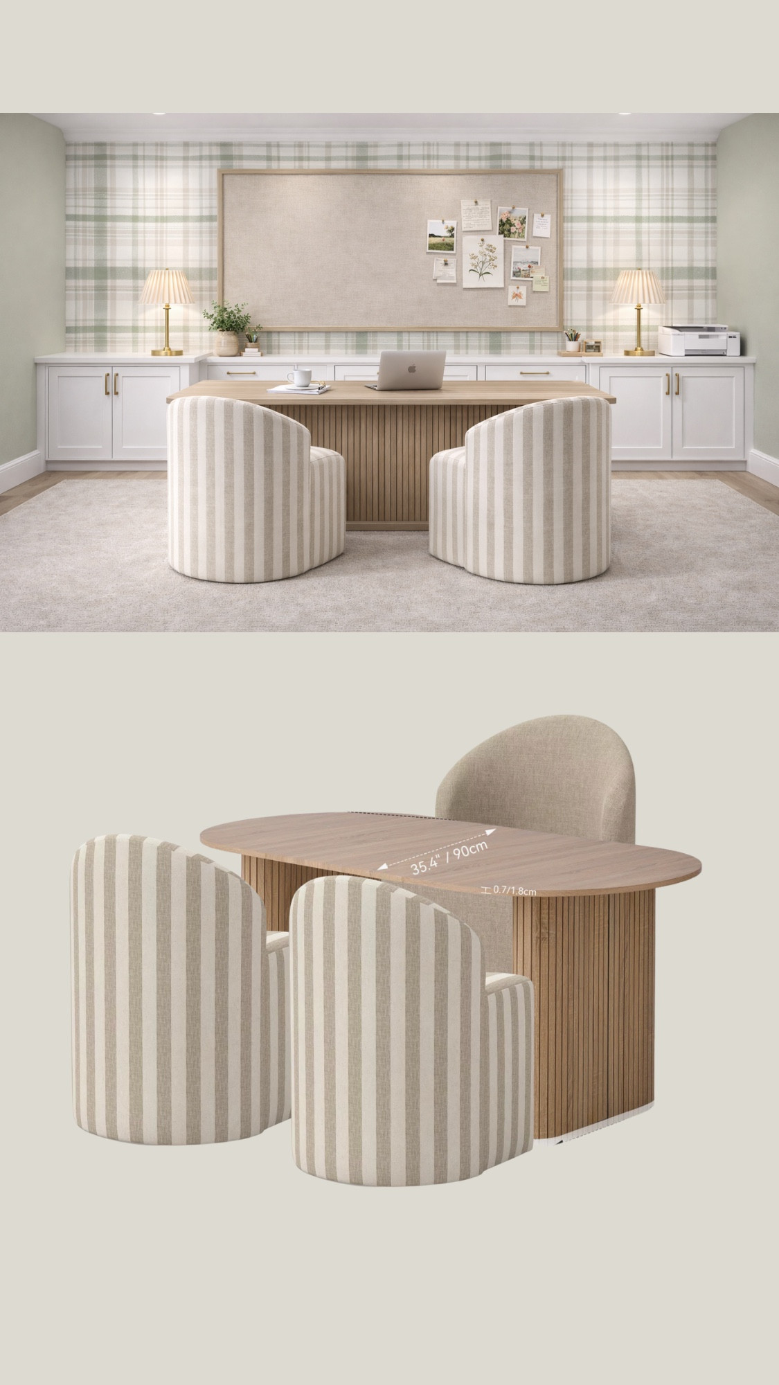 Office Hack! Using a Dining table to anchor the room is perfect for group meetings! 

#LTKHome