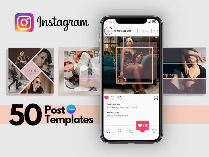 Instagram Post Templates Canva, Instagram Templates, Instagram Posts, Pastel Canva Social Media P... | Etsy (US)