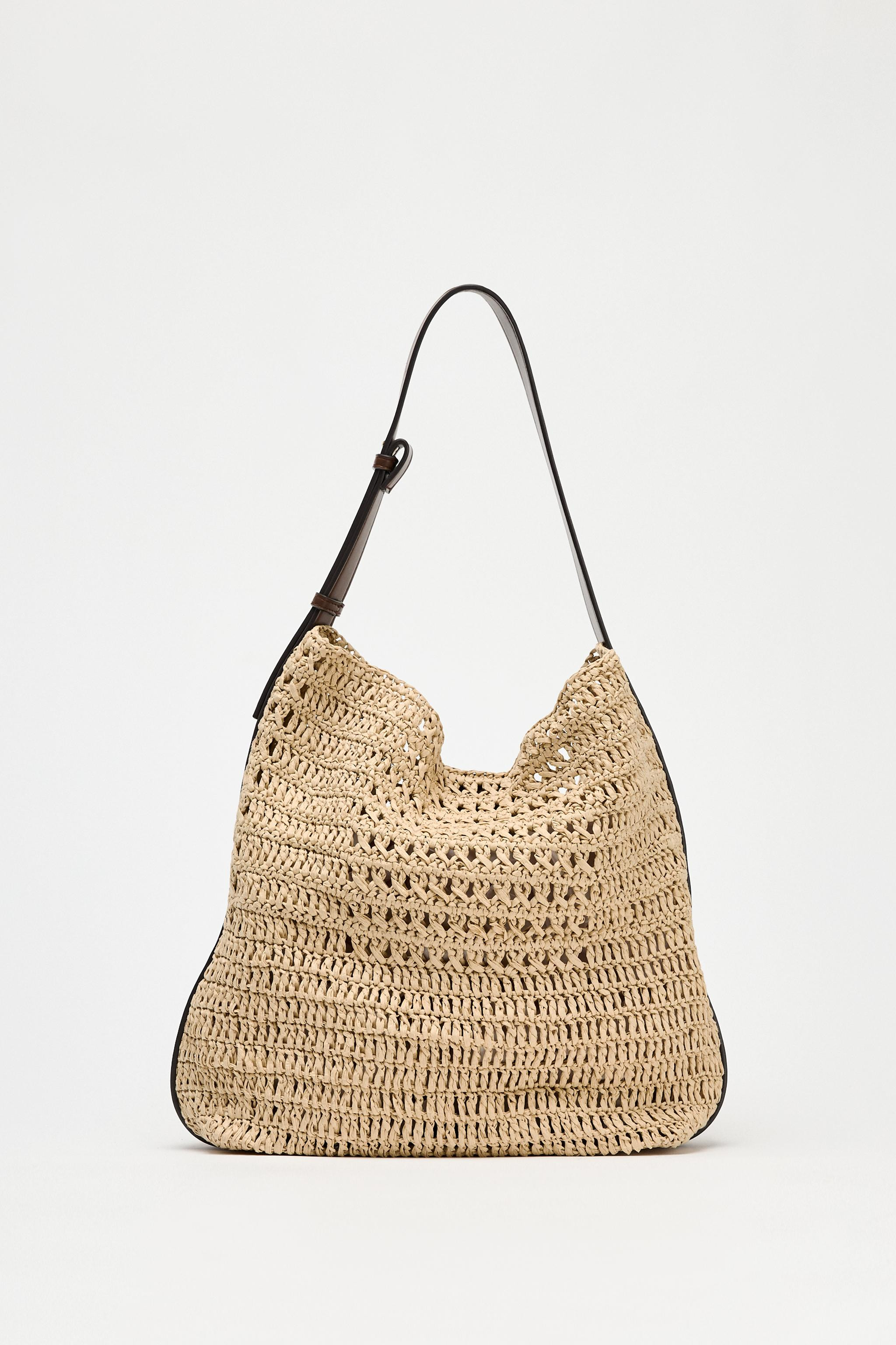 RAFFIA-EFFECT BUCKET BAG | Zara UK