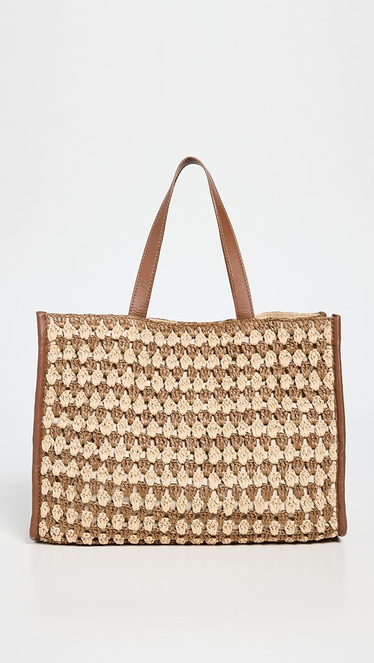 Pia Crochet Raffia Tote | Shopbop