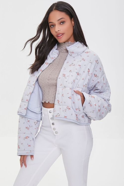Floral Print Zip-Up Quilted Jacket | Forever 21 (US)