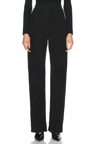 EAVES Blanca Suede Pants in Black - Black. Size S (also in L, XL). | FWRD 