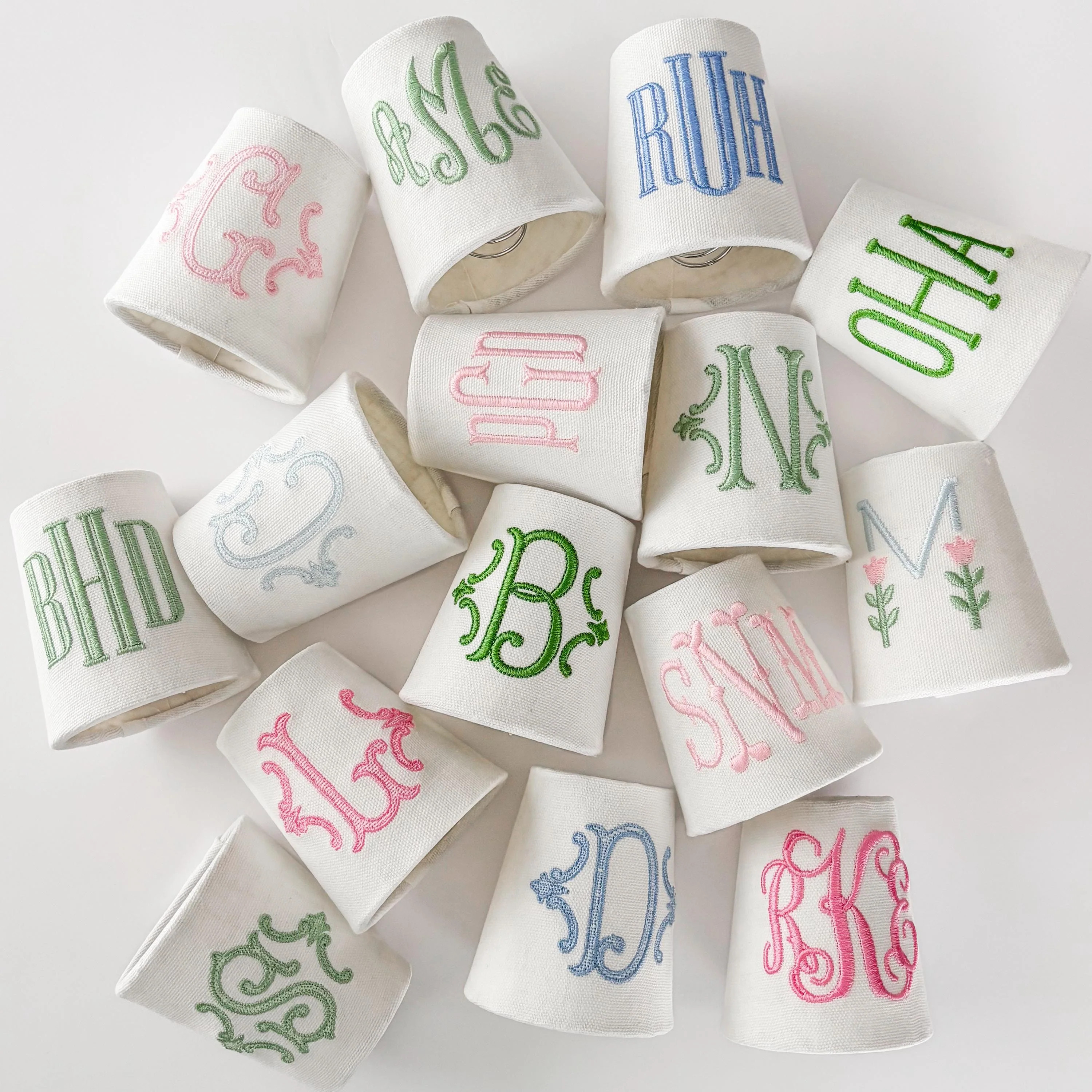 Custom Embroidered Monogram Night Light | Sarah Slusher Designs