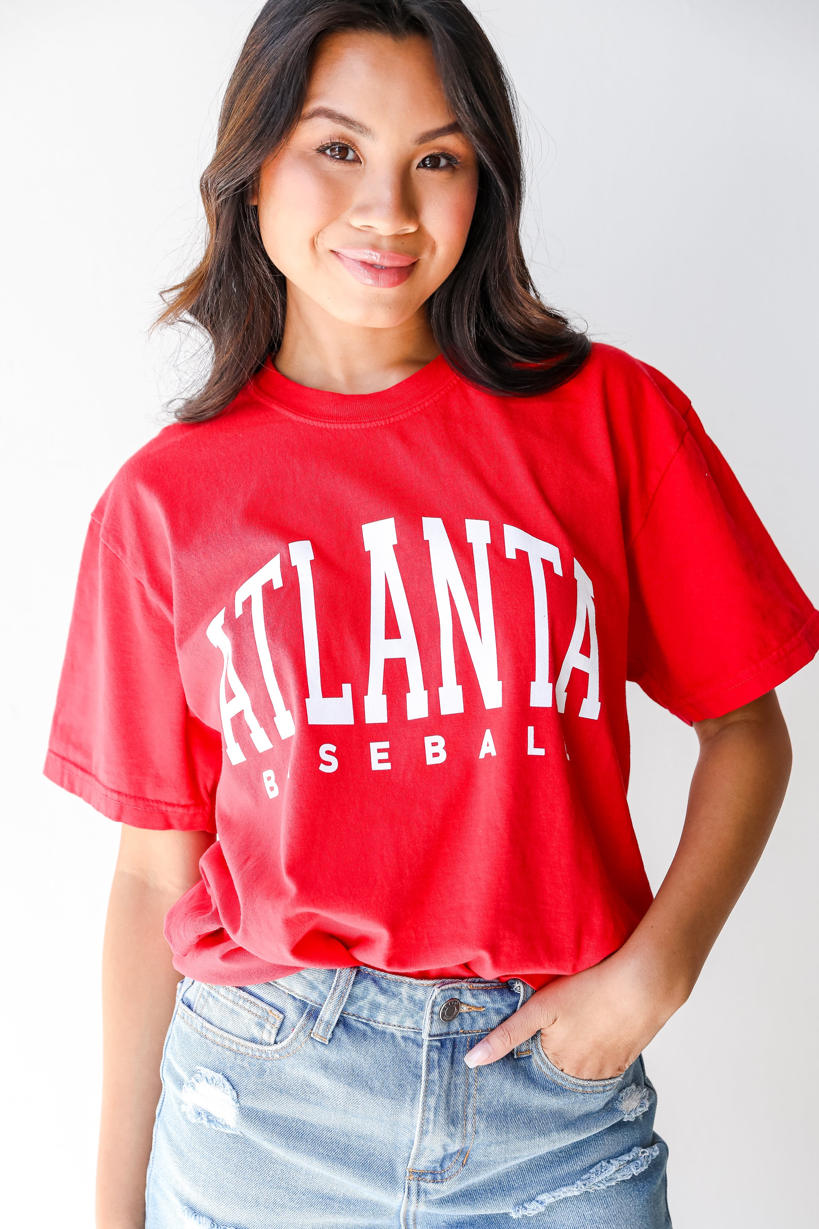 Red Atlanta Baseball Graphic Tee | Dress Up
