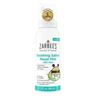 Zarbee's Naturals Soothing Saline Nasal Mist with Aloe - 3 fl oz | Target