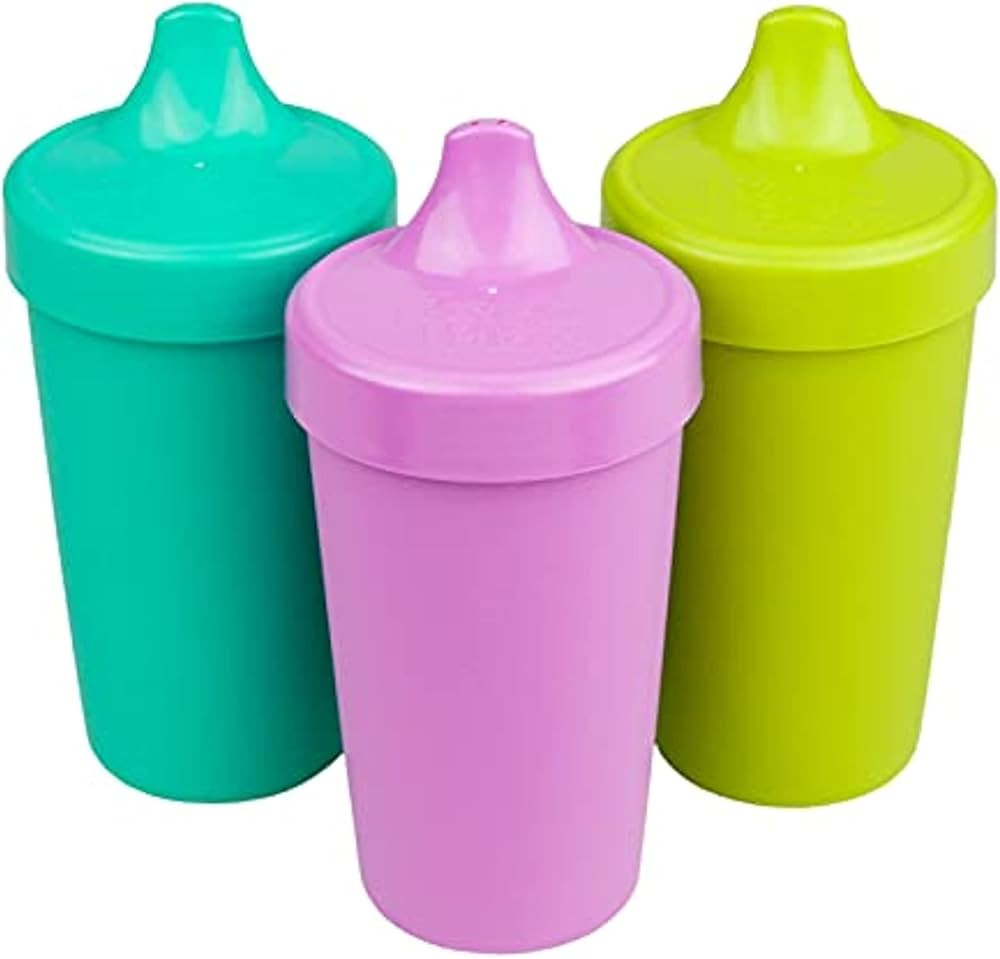 Re Play Made in USA 10 oz. No Spill Cups for Baby, Toddler & Child Feeding in Purple, Aqua & Lime... | Amazon (CA)