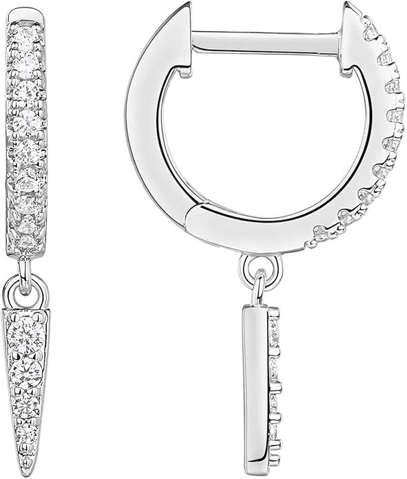 PAVOI 14K Gold Plated S925 Sterling Silver Post Lightweight Drop/Dangle Huggie Earrings for Women... | Amazon (US)