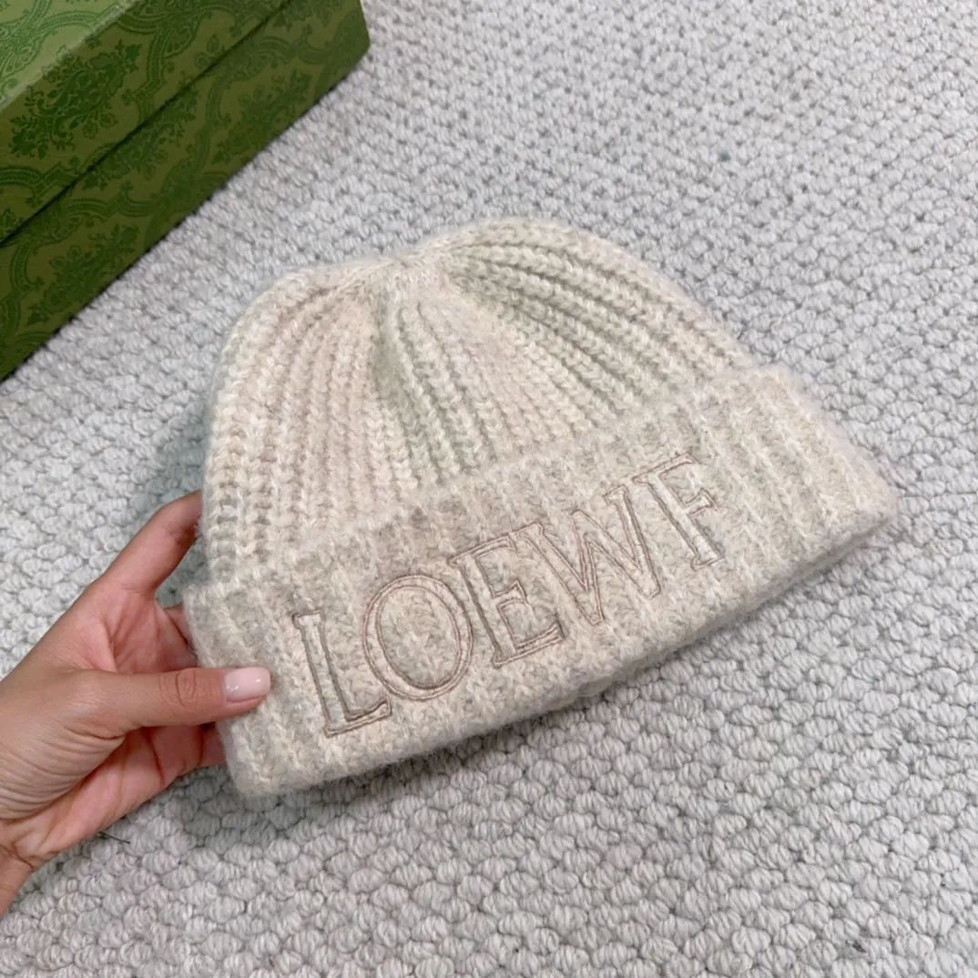 Lowe hat 2023 Winter Beanie Correct Letter Version Warm Cold Hat Official Website 1:1 Wool Caps | DHGate