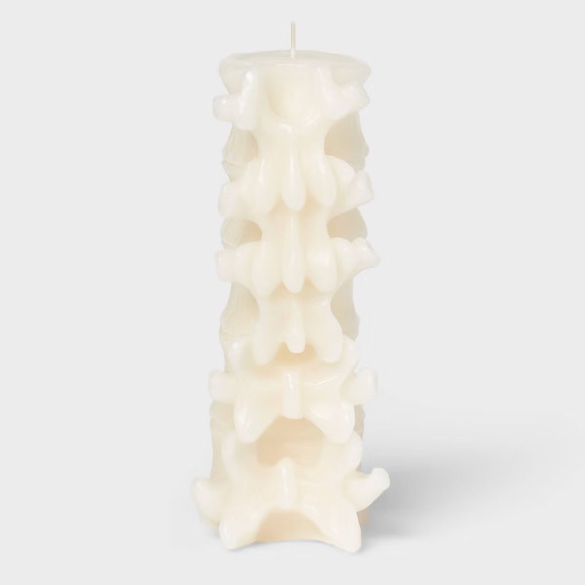 7.6" Vertebrae Spine Candle White - Threshold™ | Target