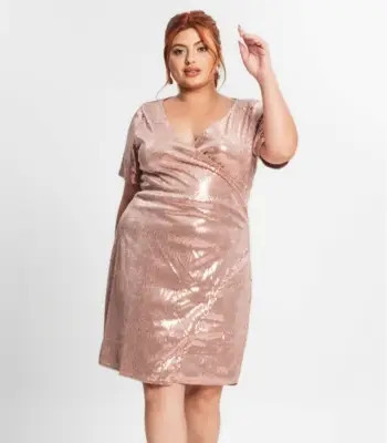 Vestido Plus Size Feminino Em Paetê Secret Glam Rosa | Dafiti (BR)