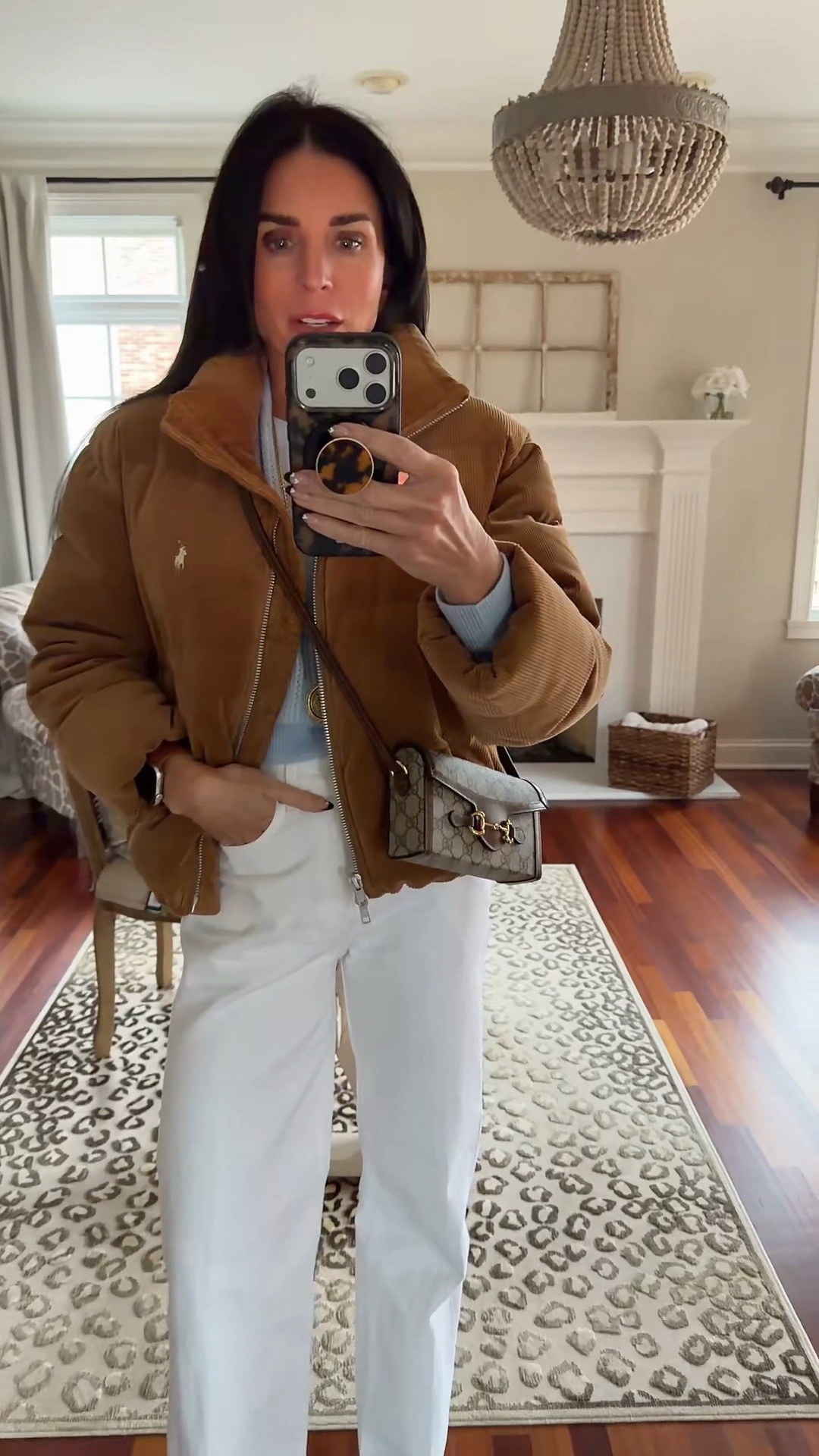 Love this look!
@Aritzia @gucci 
Small sweater
25R jeans
Small jacket 

#LTKSeasonal #LTKootd #LTKOver40