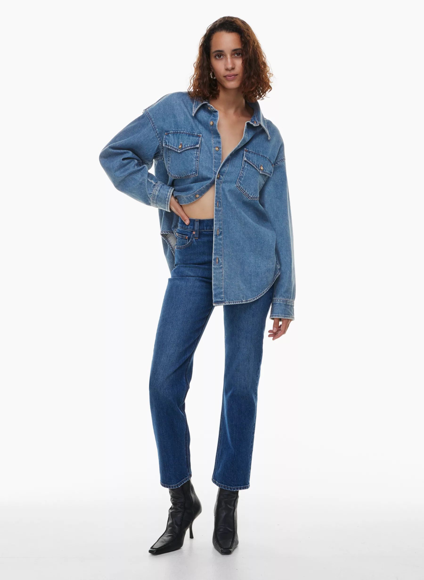 THE '90S DENIM SHIRT | Aritzia