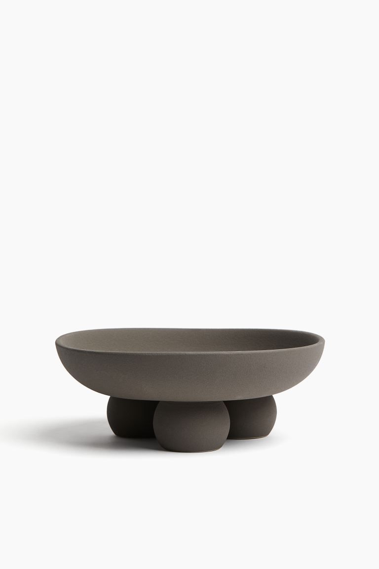 Large Stoneware Bowl - Dark taupe - Home All | H&M US | H&M (US + CA)