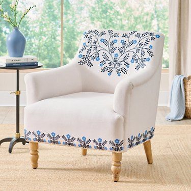 Maisie Embroidered Accent Chair | Grandin Road