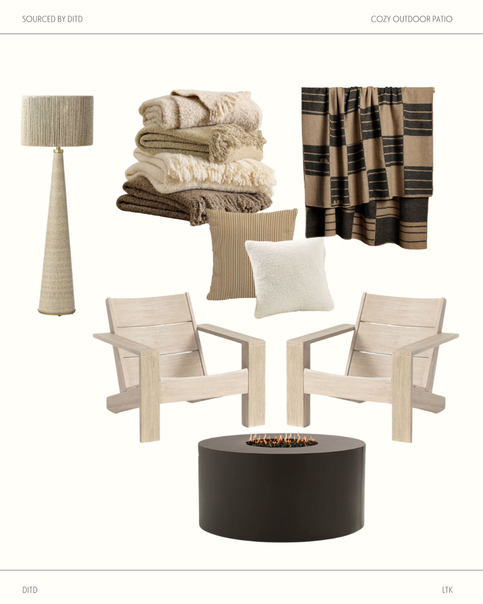 Sharing favorite finds for a cozy patio

Outdoor chairs
Fire pit 
Outdoor lighting
Throw pillow
Throw blanket 

#LTKHome #LTKFamily #LTKSeasonal