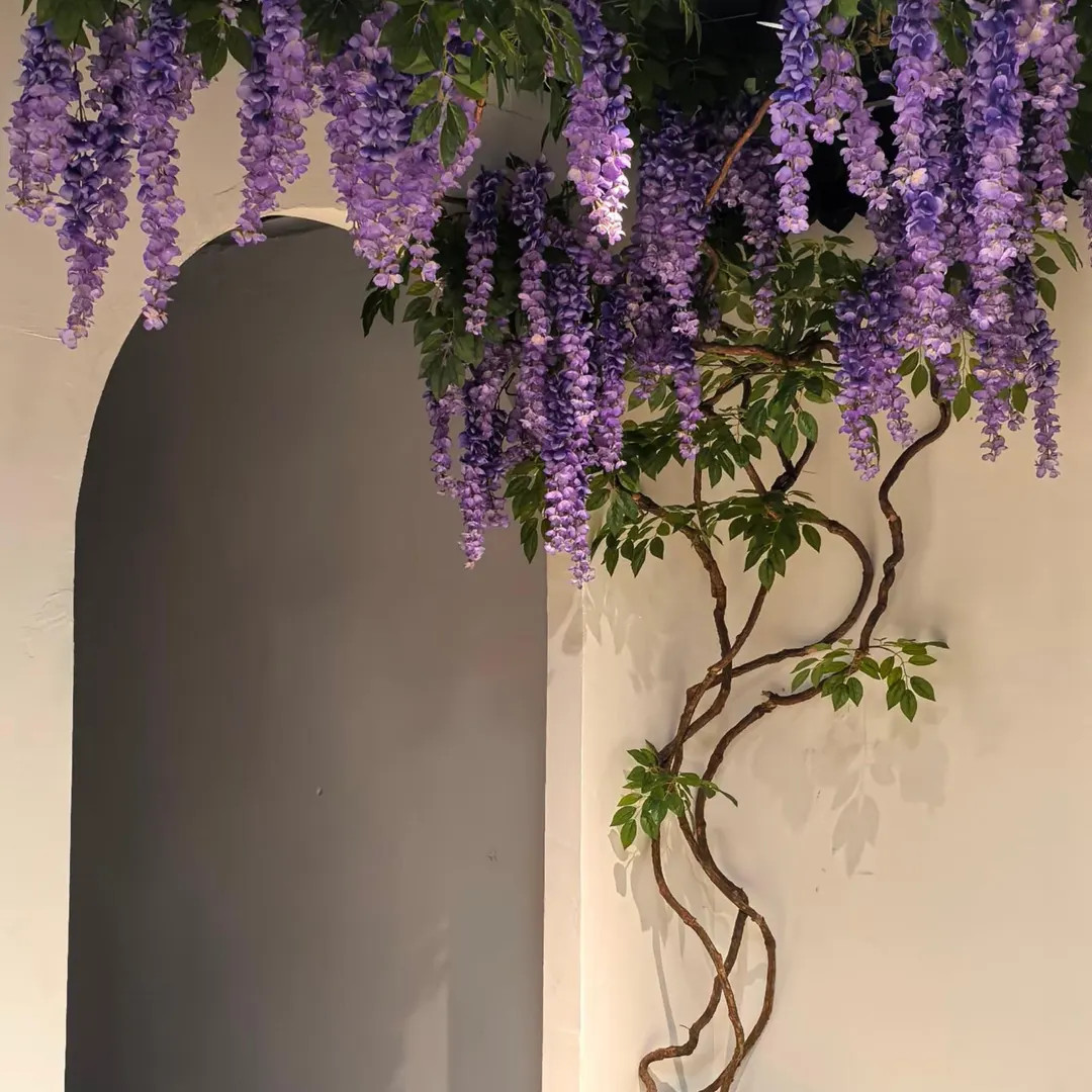 Artificial Wisteria Flower Garland | Customizable Hanging Trellis Décor Available in White, Blue... | Etsy (US)