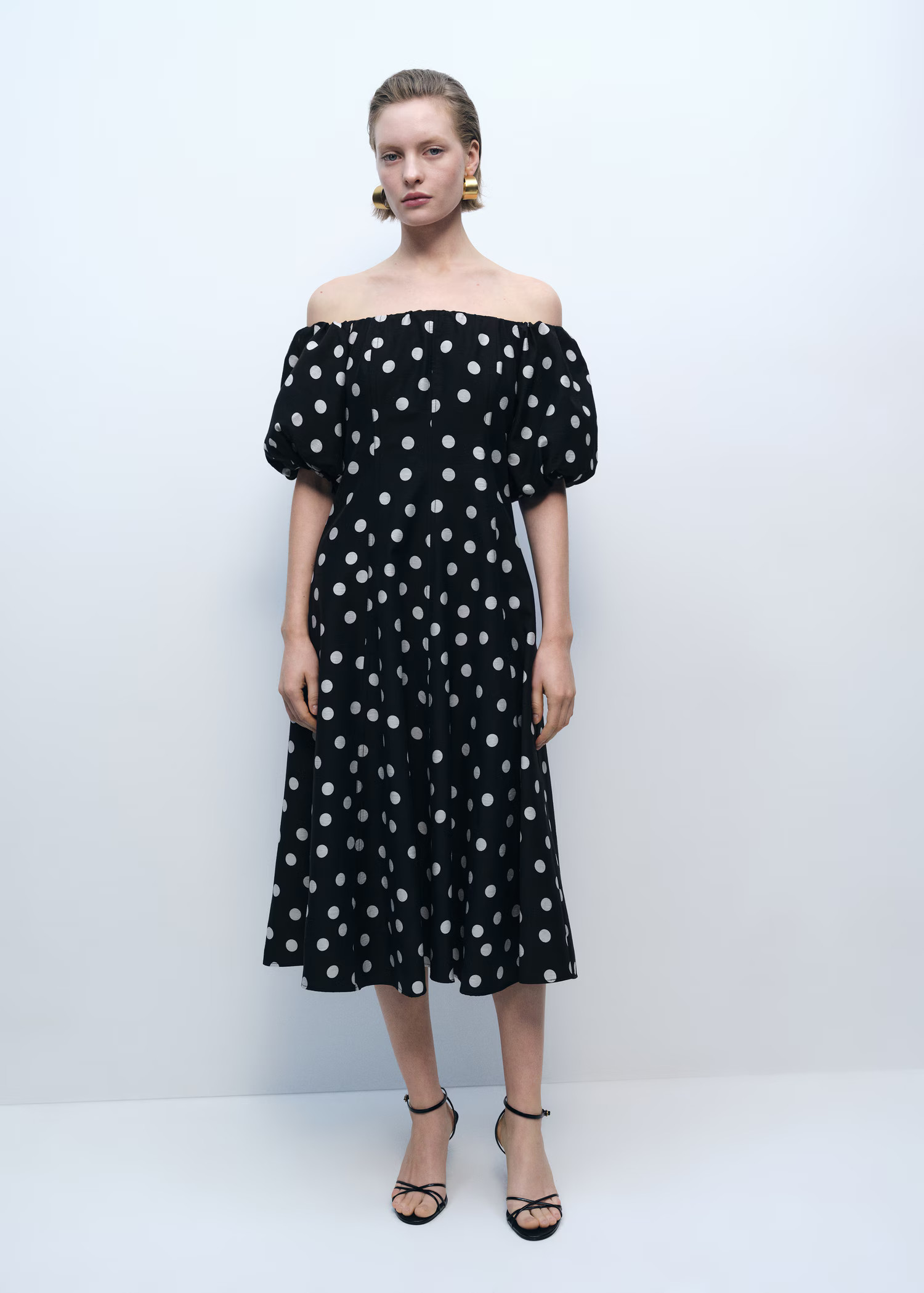 Strapless polka-dot dress - Women | MANGO USA | Mango (US/MX/AU)