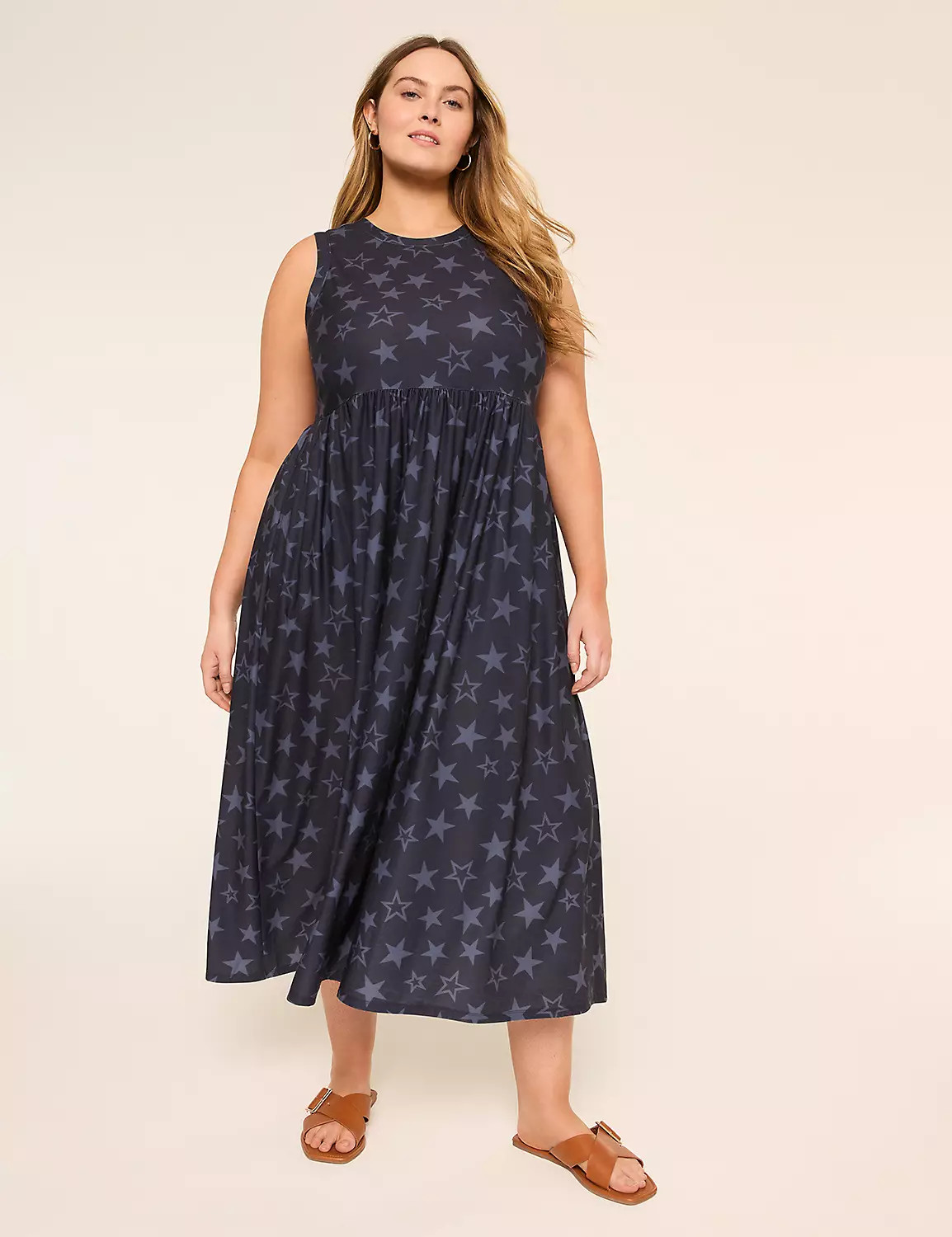 Sleeveless Easy Swing Midi Dress | LaneBryant | Lane Bryant (US)