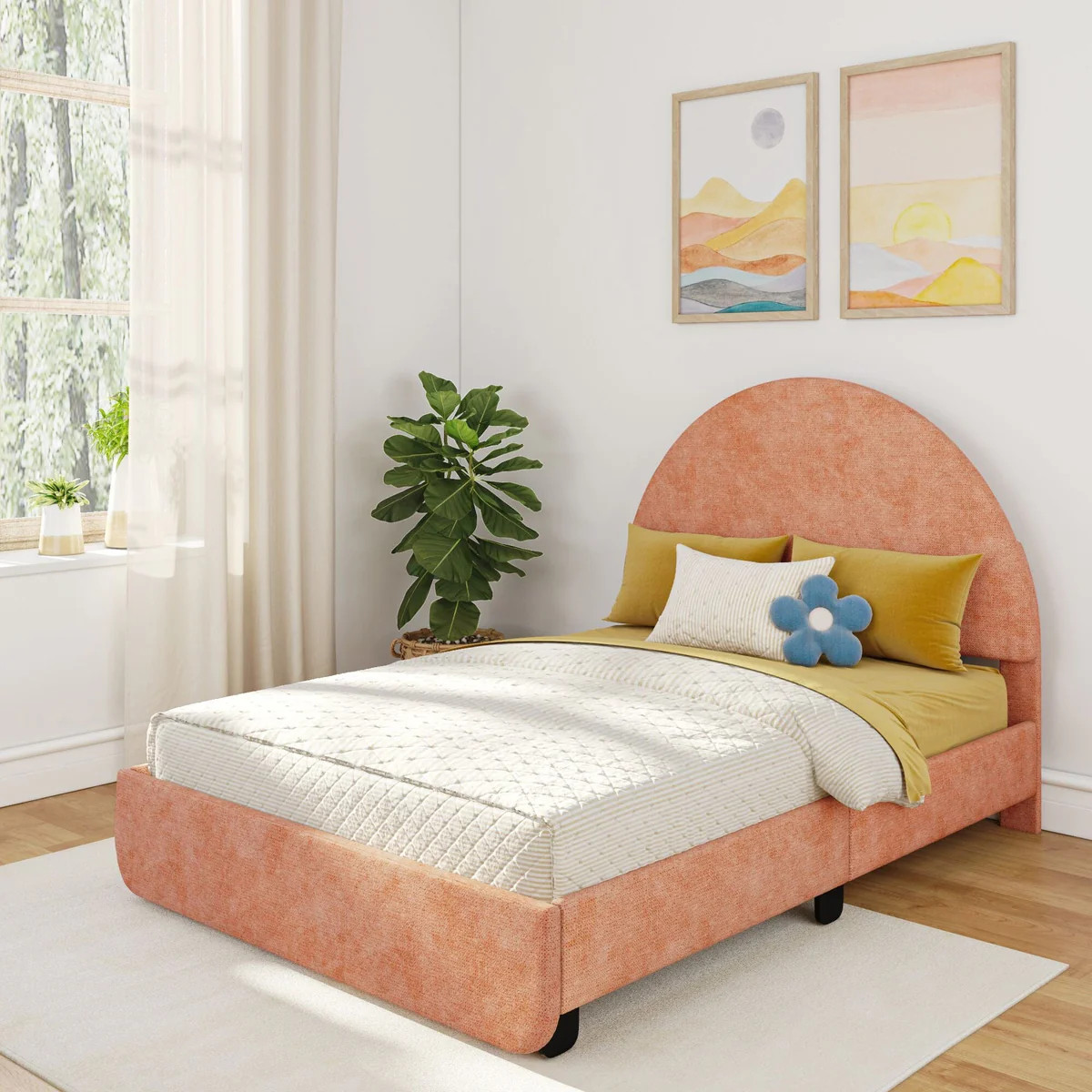 Kenzie Upholstered Twin Bed | max & lily