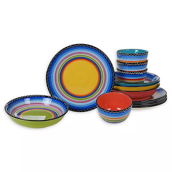 Certified International Tequila Sunrise 12-Piece Dinnerware Set | Bed Bath & Beyond