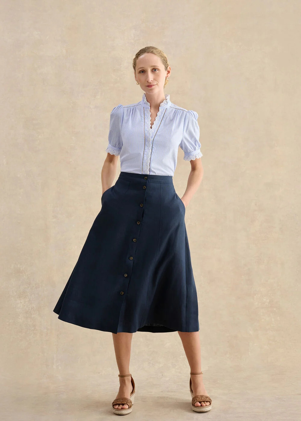 Tonica Linen Skirt | Hobbs UK | | Hobbs