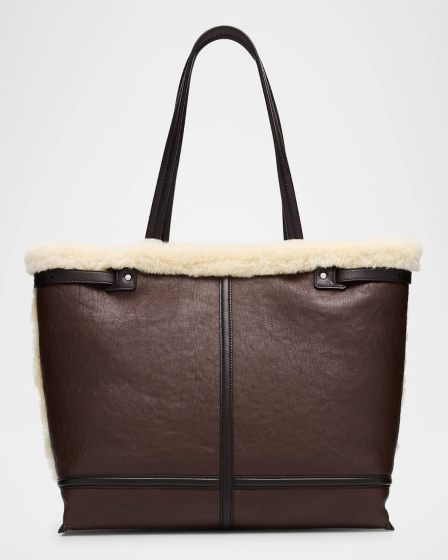 Proenza Schouler Days Buckle Sheep Fur Tote Bag | Neiman Marcus