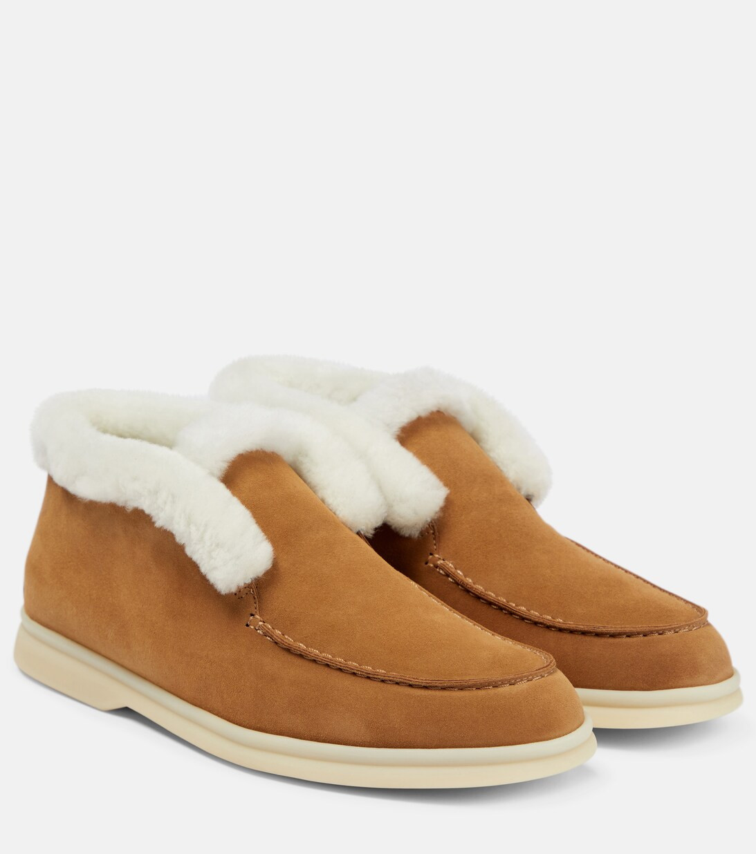 Mocassins Open Walk en daim et shearling | Mytheresa (FR)