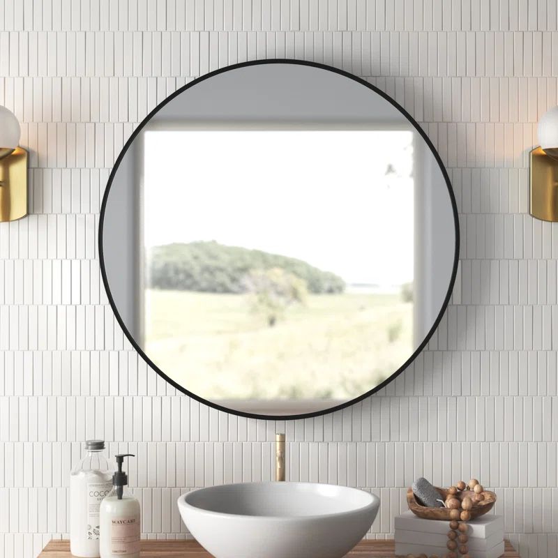 Rouillard Round Metal Wall Mirror | Wayfair North America