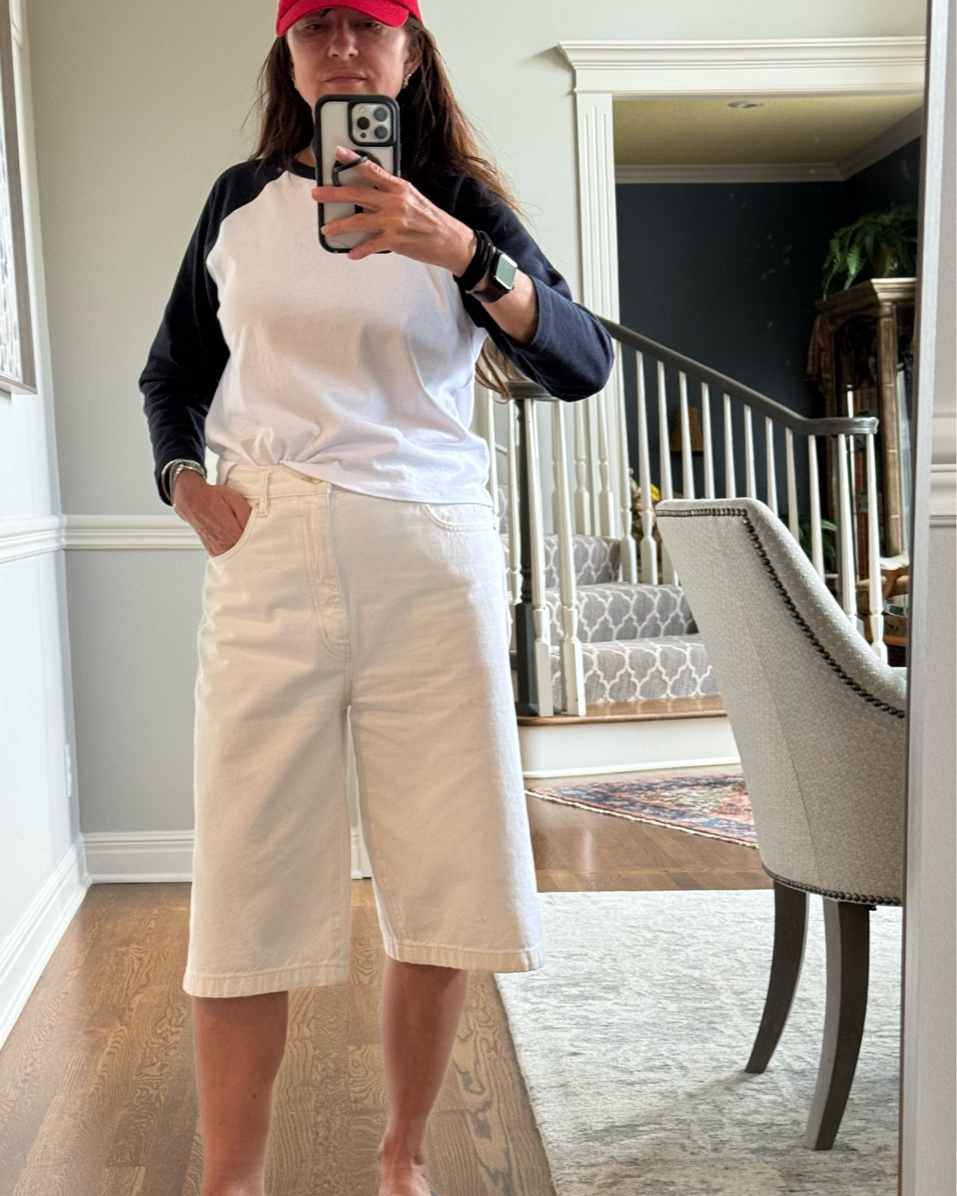 Baseball tee Day-to-night! I’m obsessed with this baseball tee! I love to style casual and then take it up a notch with a skirt and cool gold jewelry!

#LTKootd #LTKOver40 #LTKmomlife