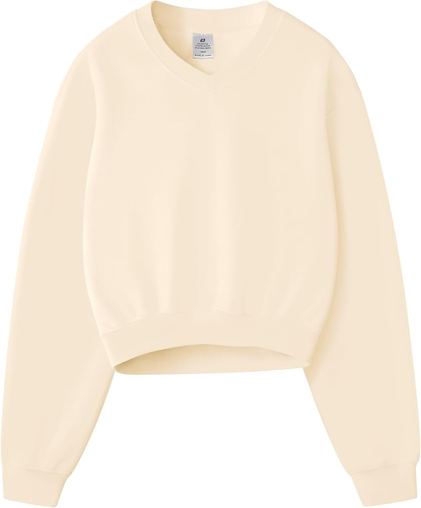 Hatant Sweatshirt for Women Acid Wash Athletic Hoodie Heritage Fleece V-neck Long Sleeve Hoodie F... | Amazon (US)