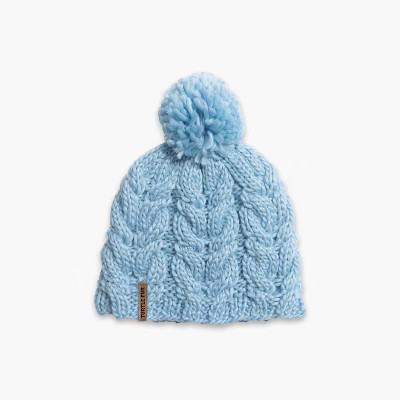 Turtle Fur Millie Beanie - Women's Merino Wool Pom Winter Hat, Sky | Target