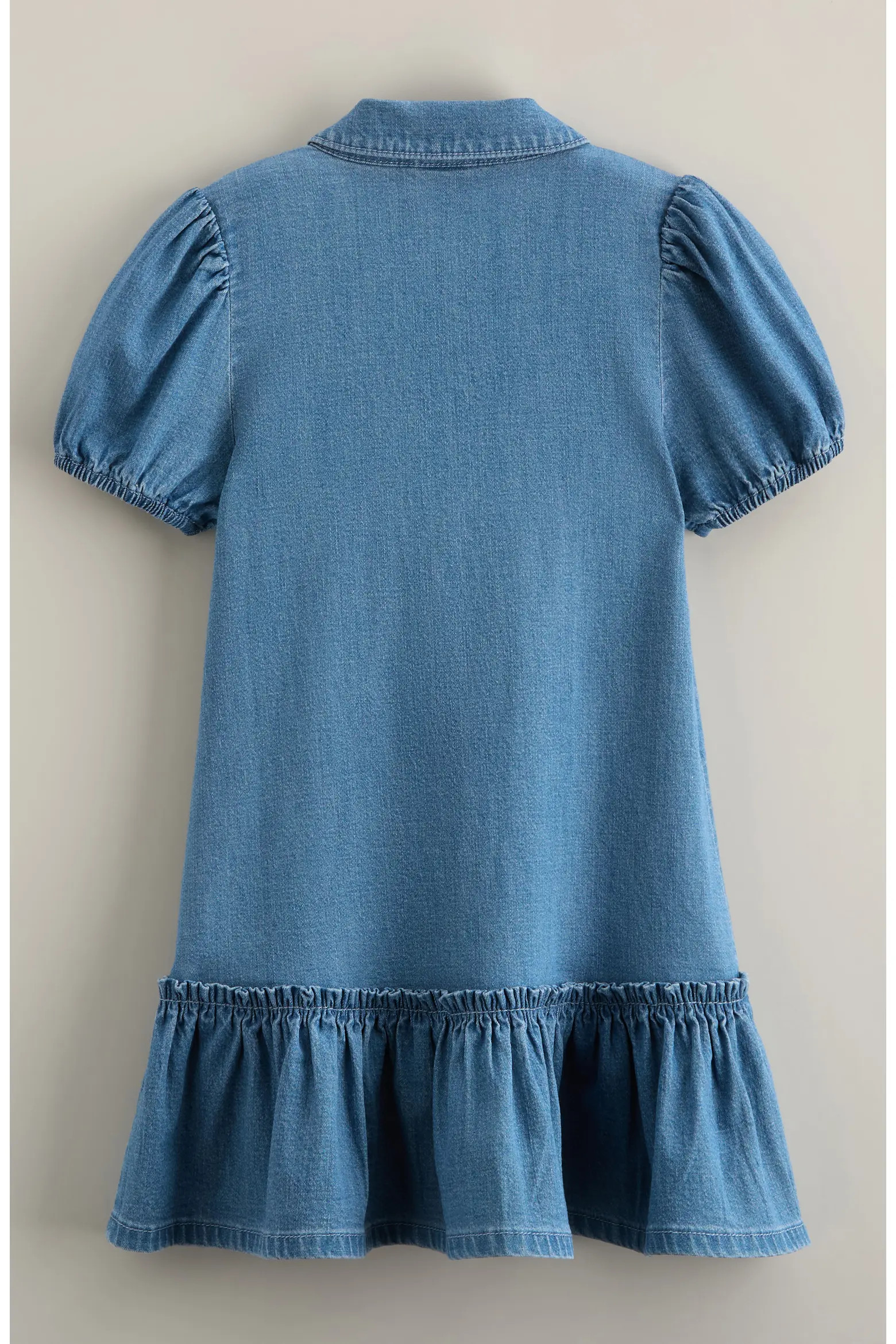 Kids' Ruffle Hem Chambray Shirtdress (Women) | Nordstrom | Nordstrom