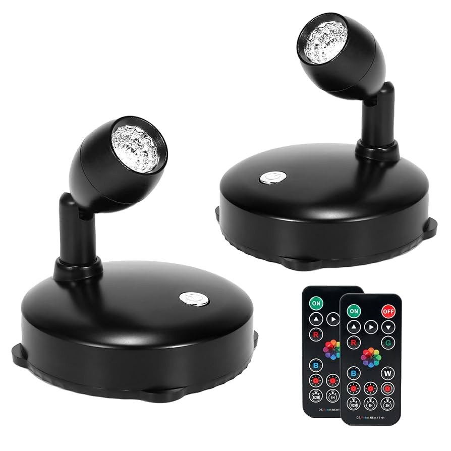 Cordless Spotlight Battery Operated, RGB Uplights with Remote and Timer, LED Indoor Plant Light, ... | Amazon (US)