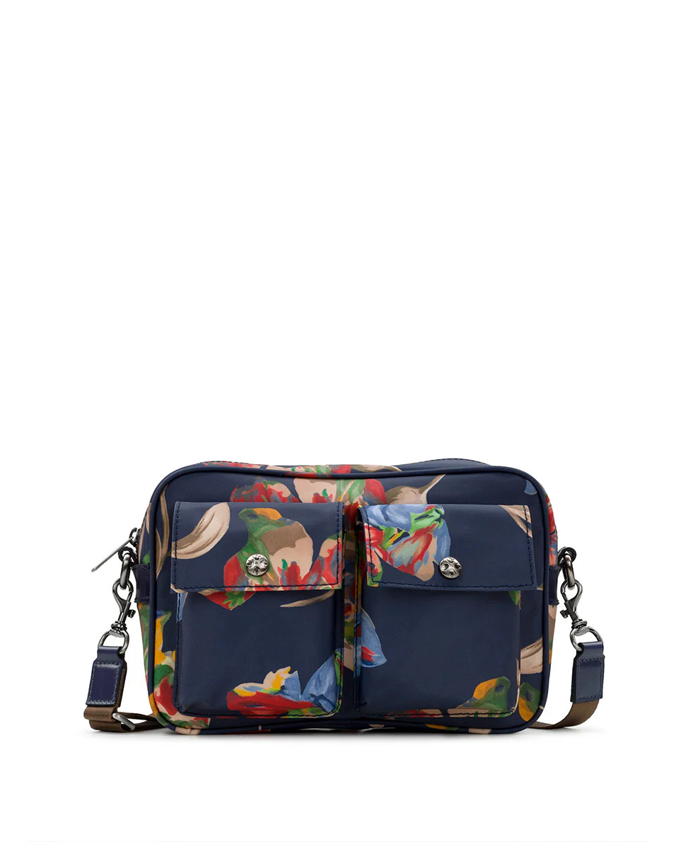 Praiano Belt Bag 
         Patina Coated Linen Canvas Le Fleur | Patricia Nash Designs