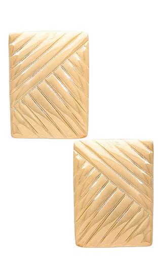 Heaven Mayhem Lined Earrings in Metallic Gold. | Revolve Clothing (Global)