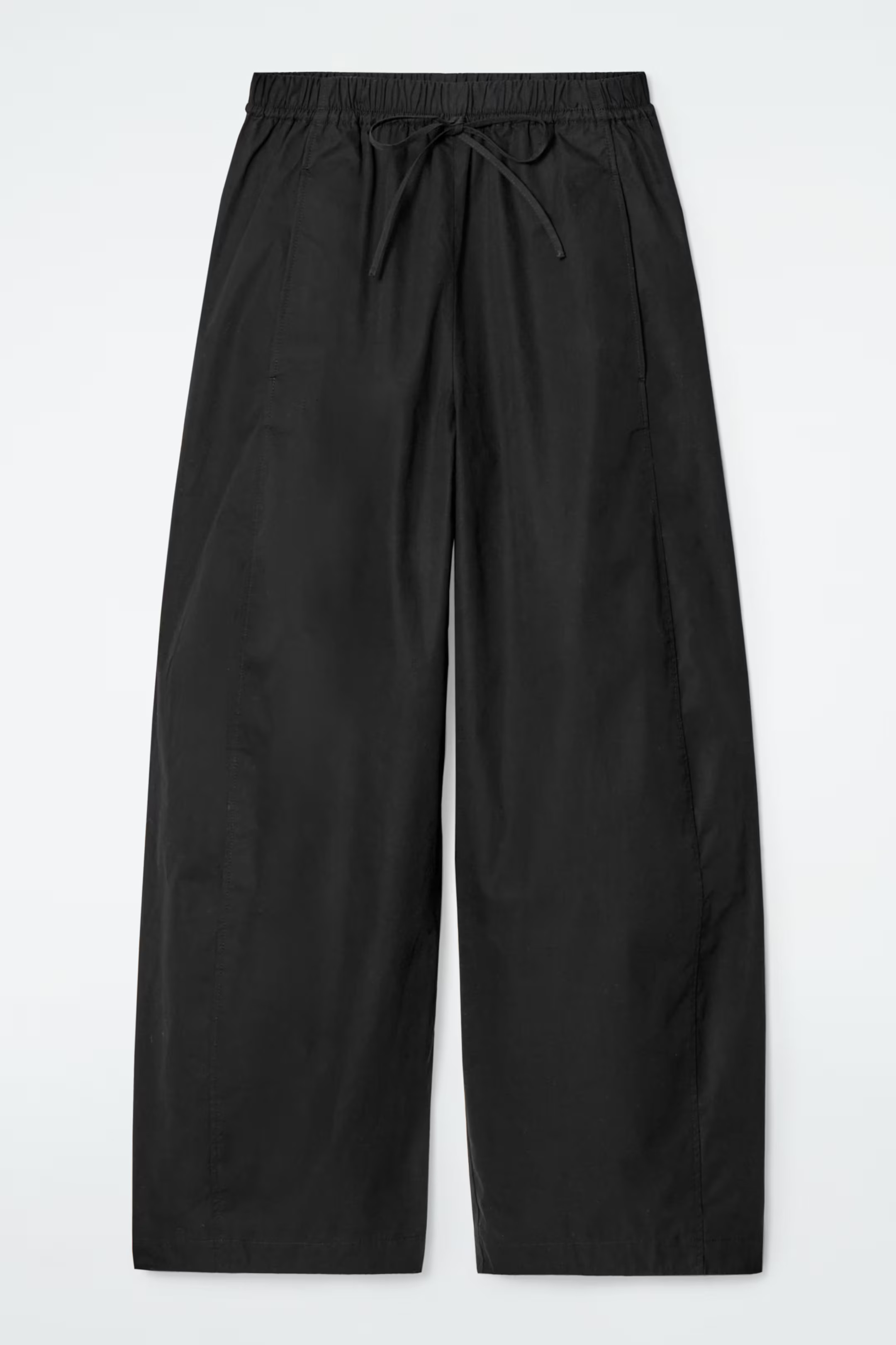 ELASTICATED BARREL-LEG PANTS - BLACK | COS US | COS (US)