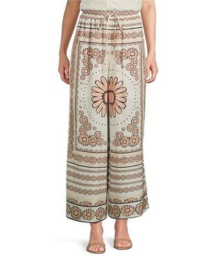 Current Air Printed Drawstring Elastic Waist Wide Leg Palazzo Coordinating Pants | Dillard's | Dillard's