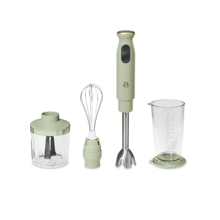 Beautiful 2-Speed Immersion Blender with Chopper & Measuring Cup, Sage Green by Drew Barrymore - ... | Walmart (US)