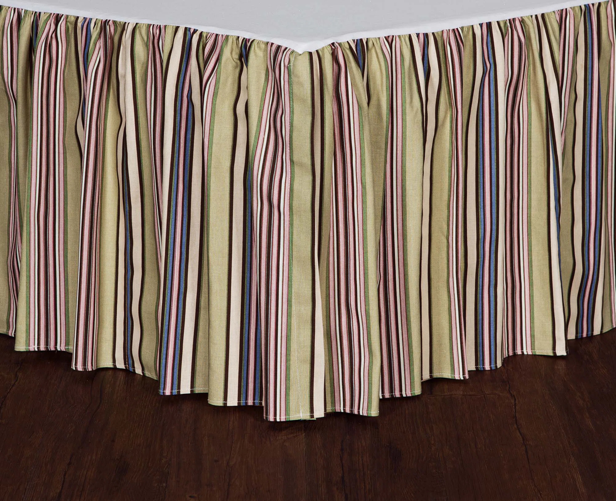 Hillhouse Circa Stripe 15" Drop Shirred Bed Skirt | Wayfair North America